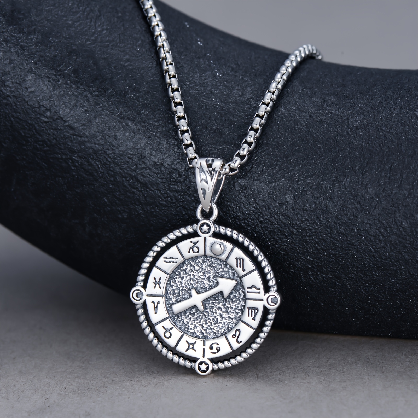 925 Silver Zodiac Sign Necklace with Constellation Pendant